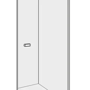 Porte battante Alterna lin.3 Noir mat Verre clair CareTec Pro Prix Cassé